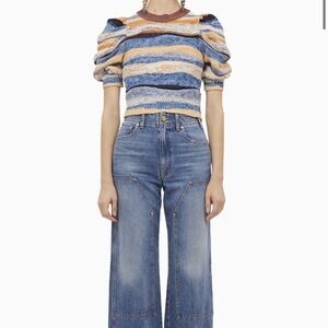 Ulla Johnson Blue Striped Sweater NWT